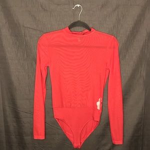 Red Mesh bodysuit